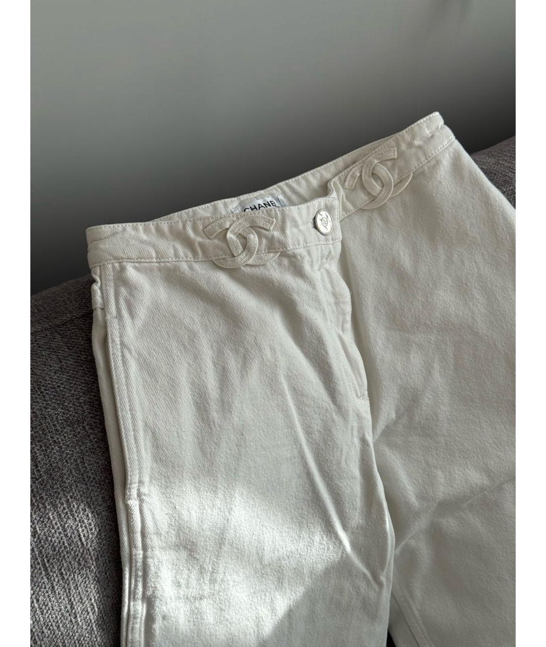 CHANEL Белые прямые джинсы, фото 5