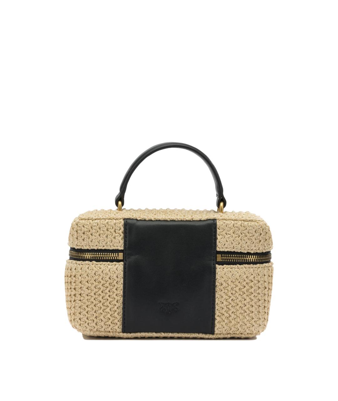PINKO Бежевая сумка с короткими ручками, фото 3
