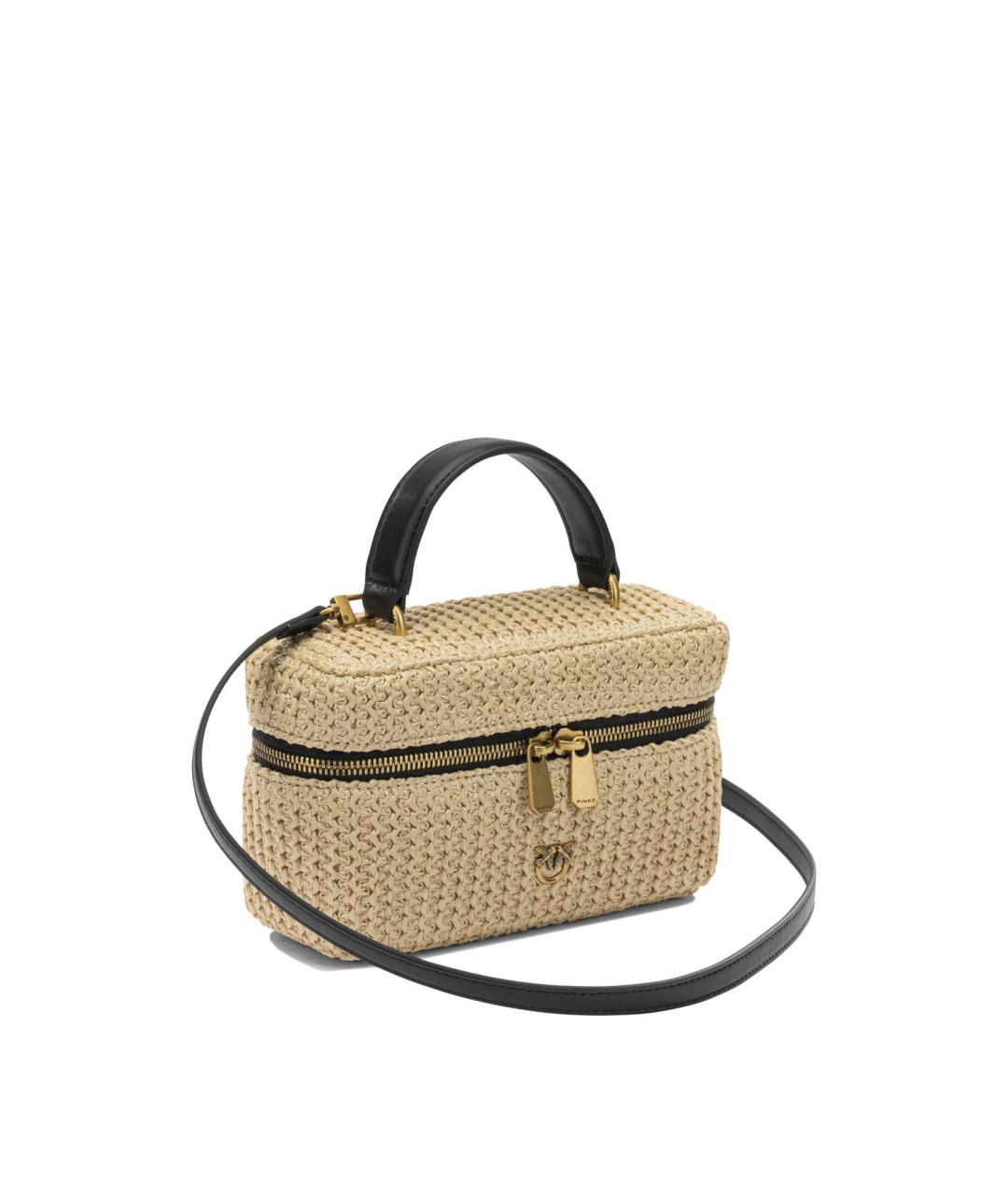 PINKO Бежевая сумка с короткими ручками, фото 2