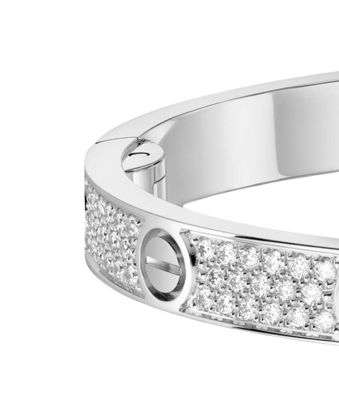 CARTIER Серебрянный браслет из белого золота, фото 4