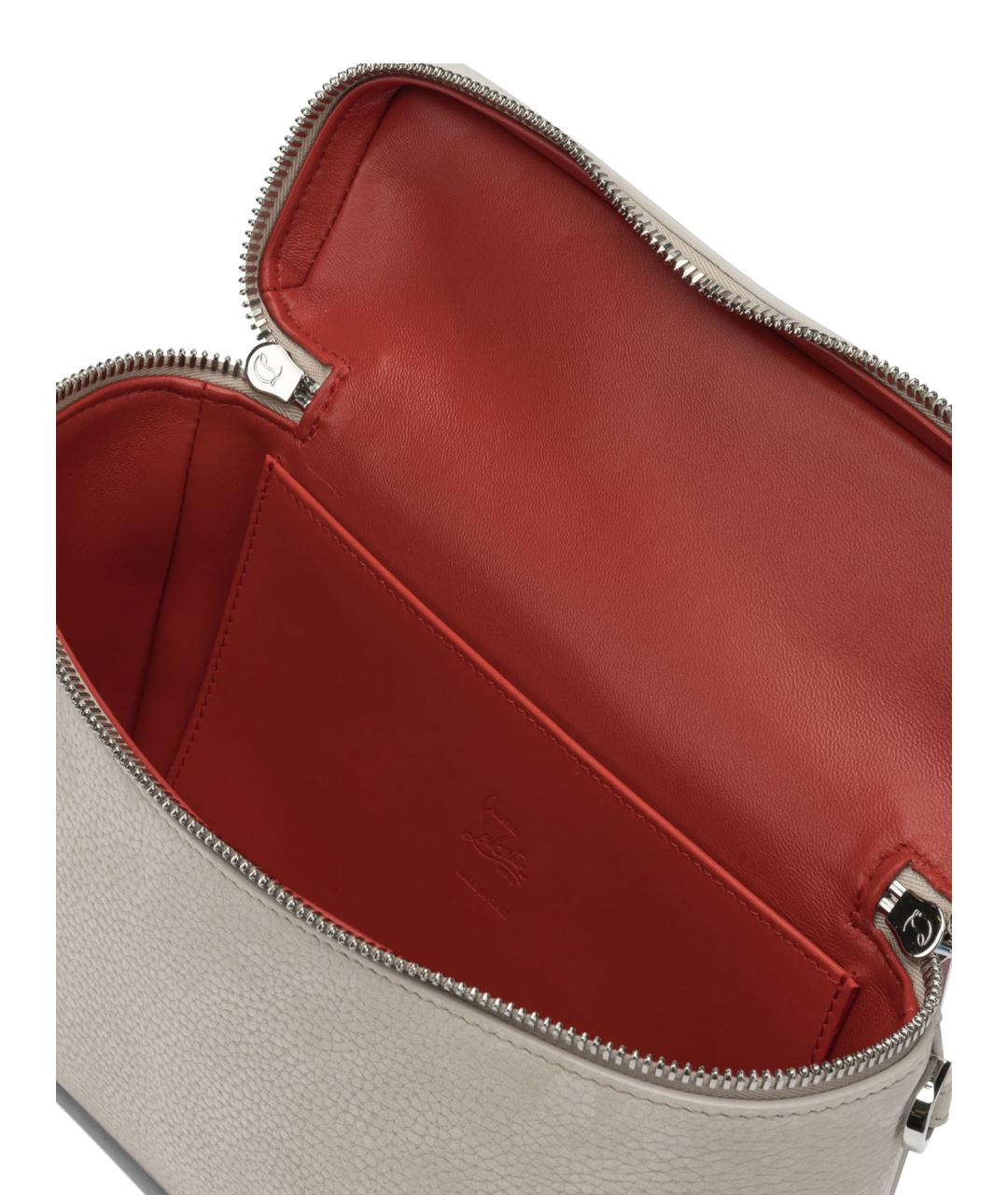 CHRISTIAN LOUBOUTIN Бежевая кожаная сумка на плечо, фото 5