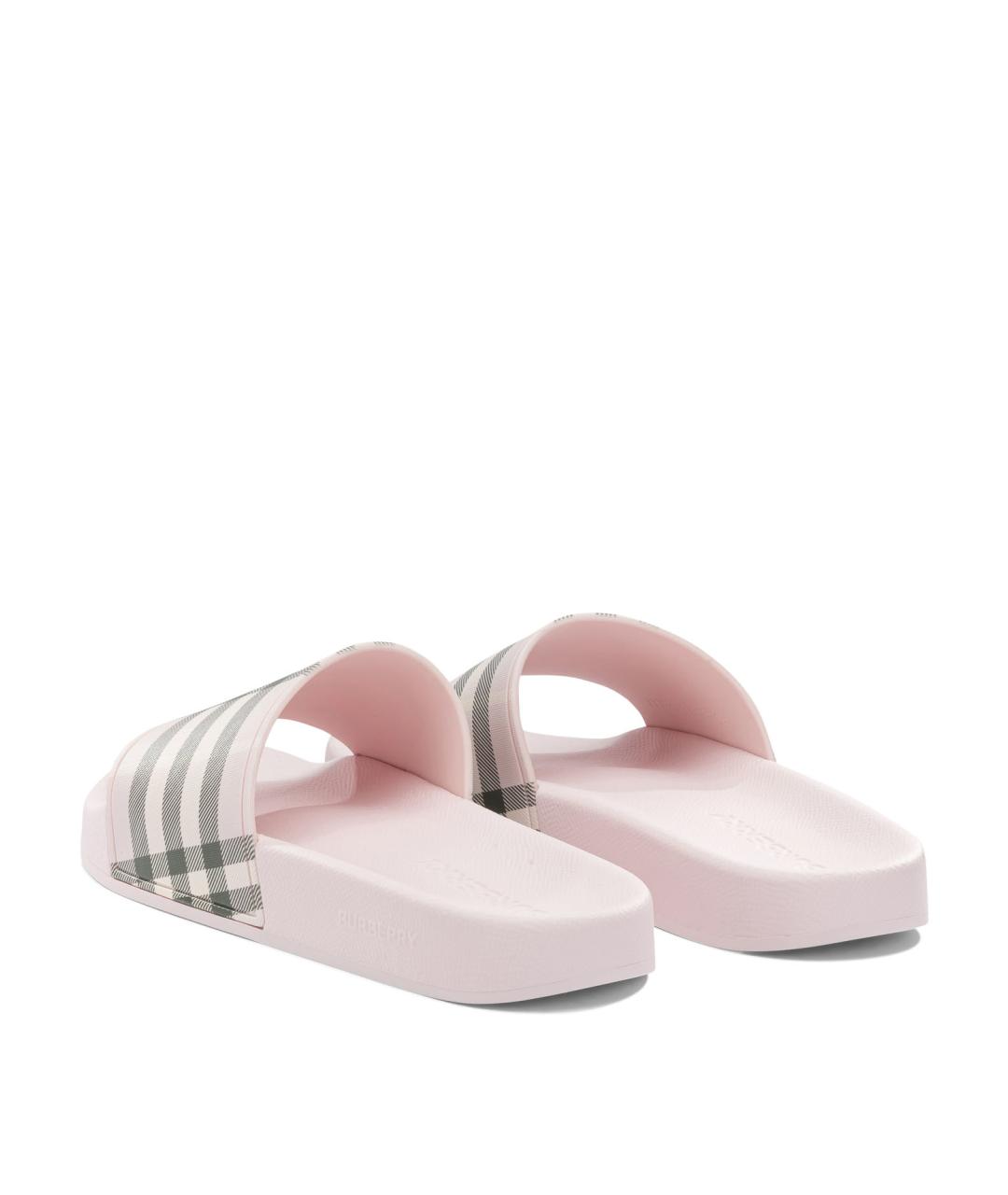 BURBERRY Розовые шлепанцы, фото 4