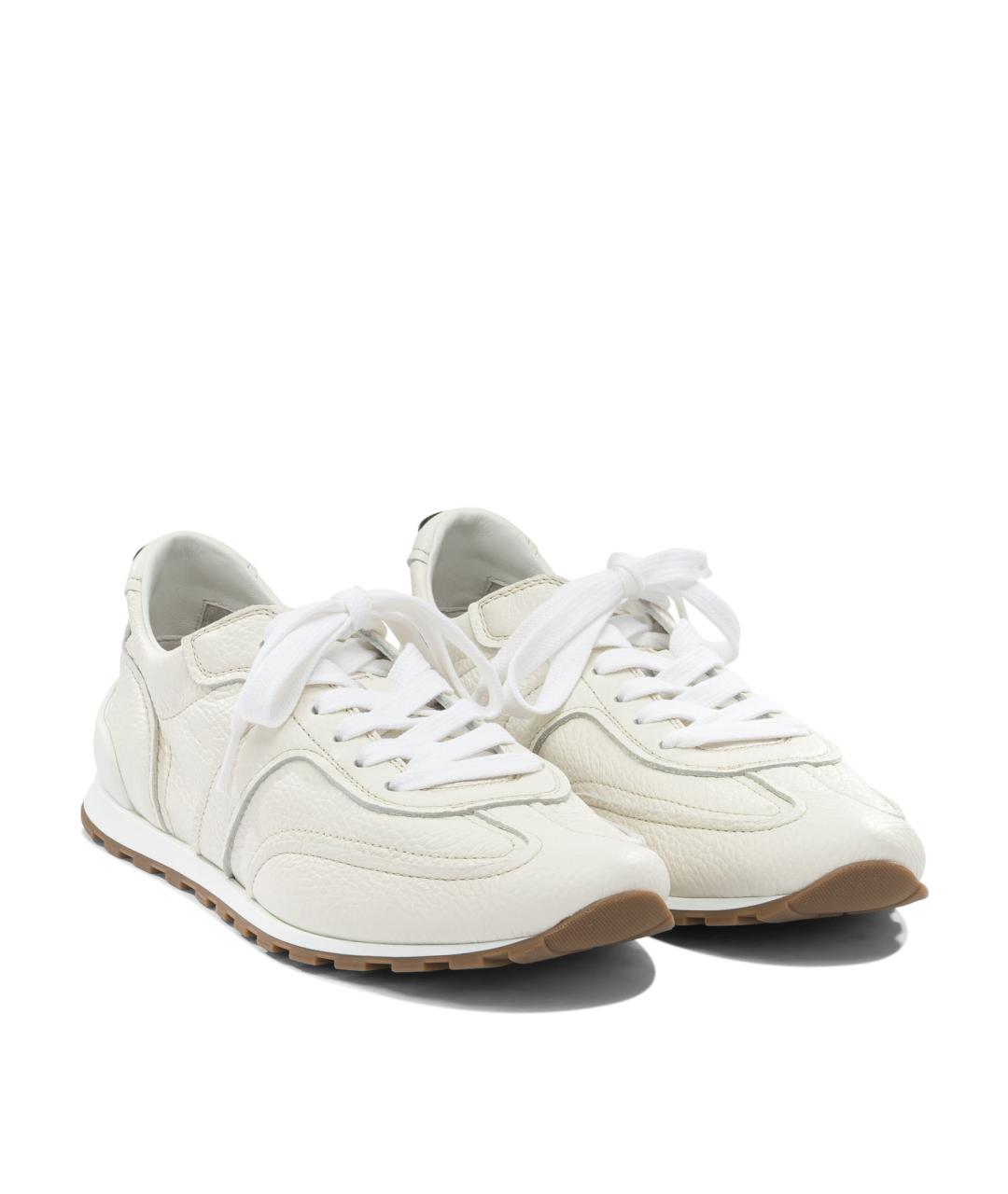 BRUNELLO CUCINELLI Белые кожаные кроссовки, фото 2