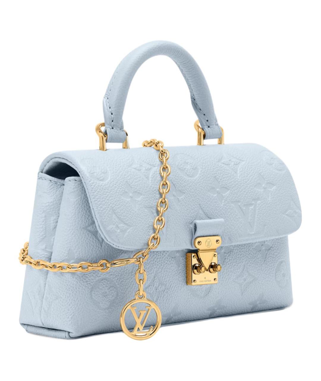 LOUIS VUITTON Голубая кожаная сумка через плечо, фото 2