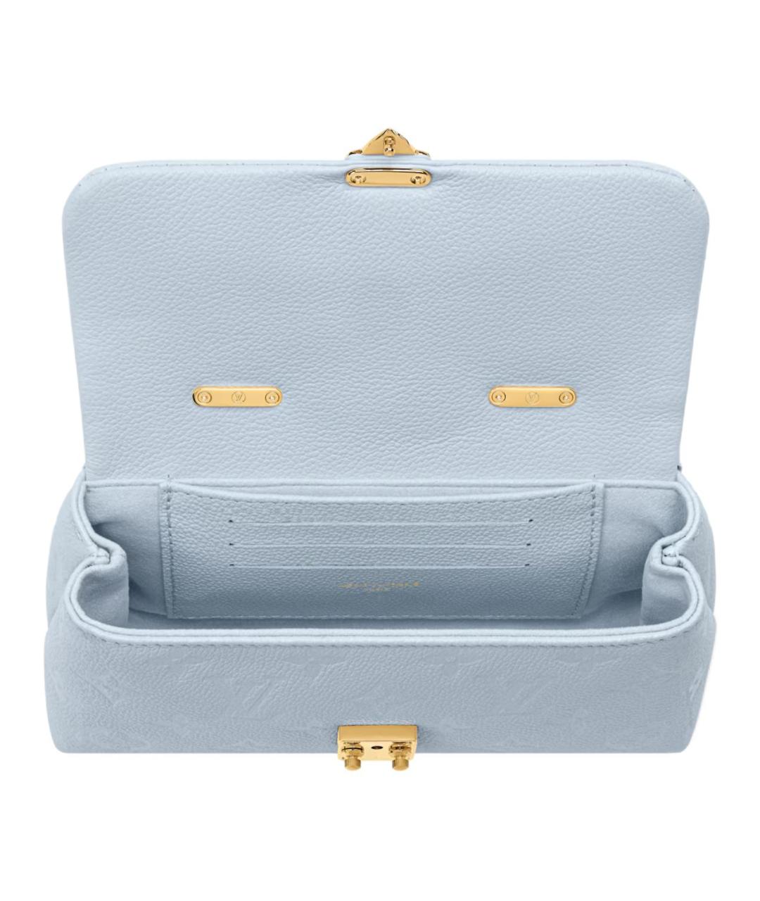 LOUIS VUITTON Голубая кожаная сумка через плечо, фото 4