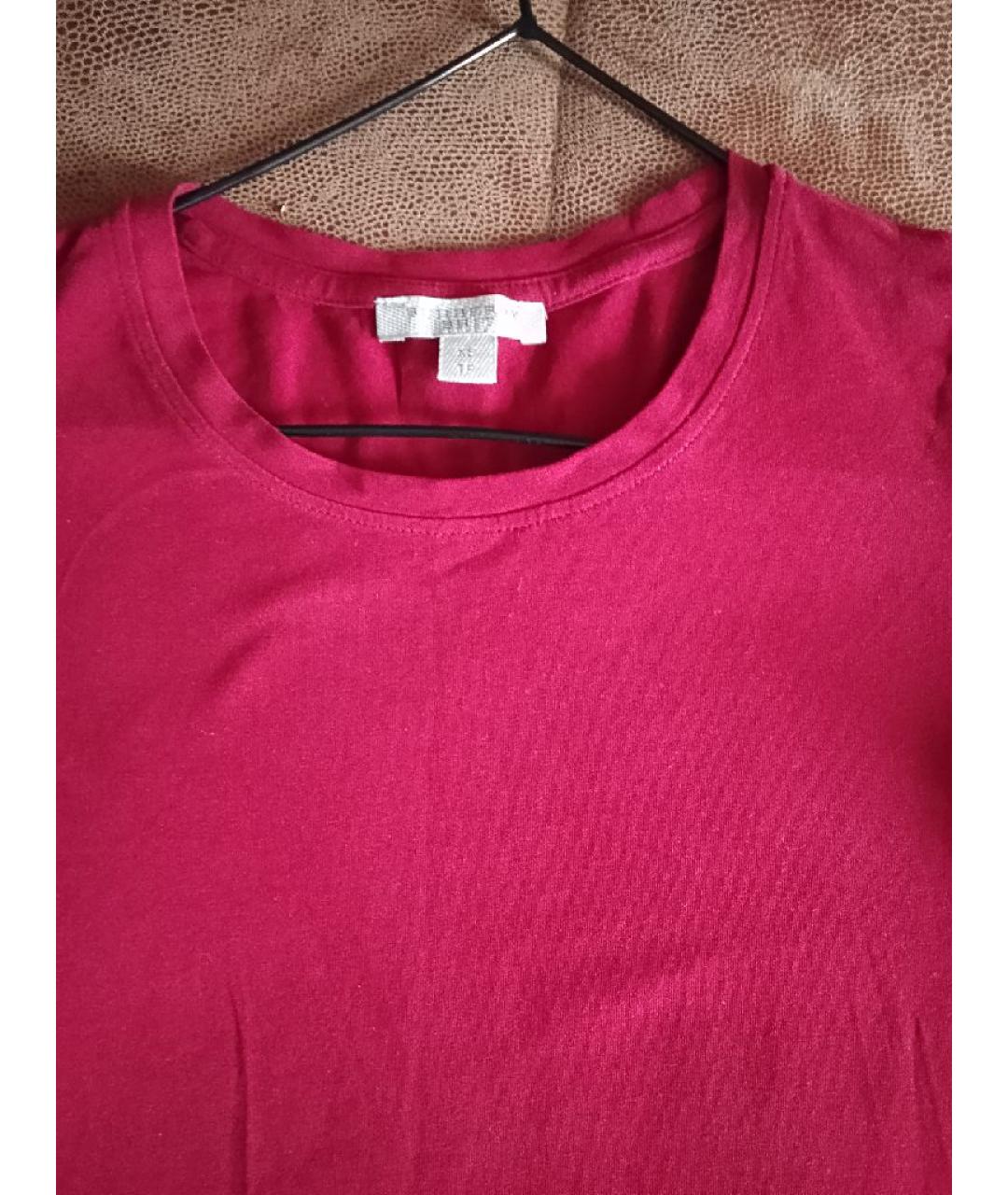 BURBERRY Бордовая хлопковая футболка, фото 2