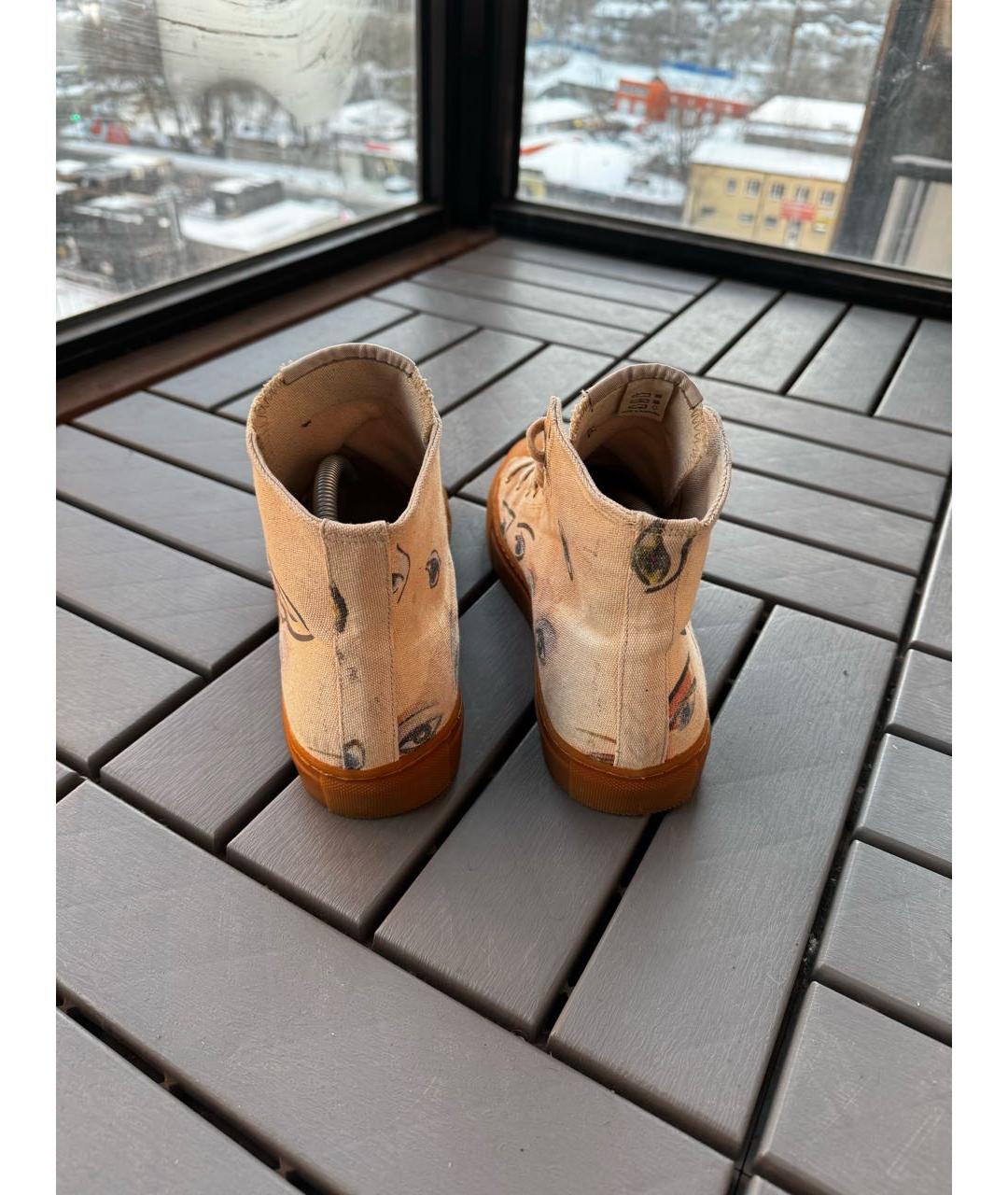 VIVIENNE WESTWOOD Бежевые высокие кроссовки / кеды, фото 6
