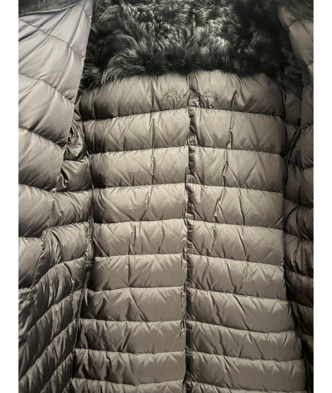 RICK OWENS Черный пуховик, фото 3