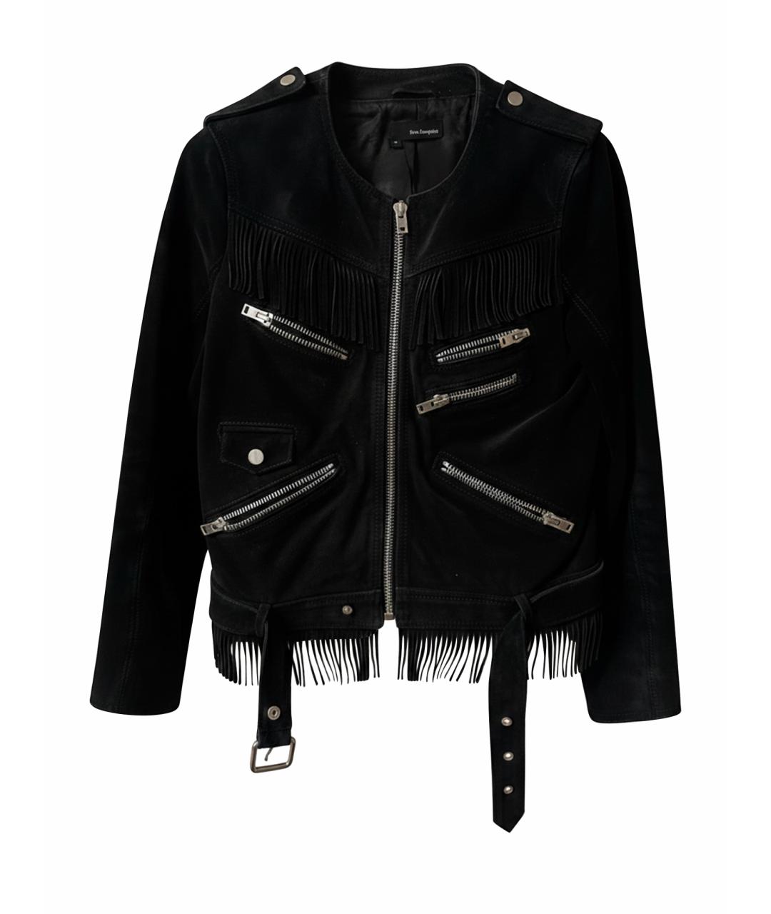 THE KOOPLES Черная замшевая куртка, фото 1