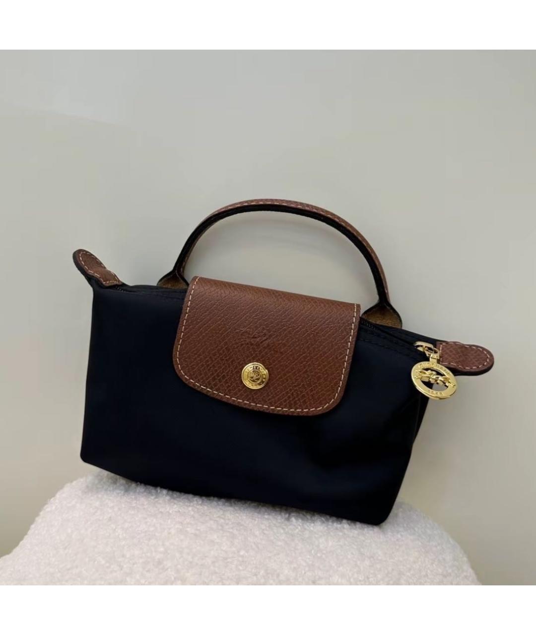 LONGCHAMP Черная сумка с короткими ручками, фото 6