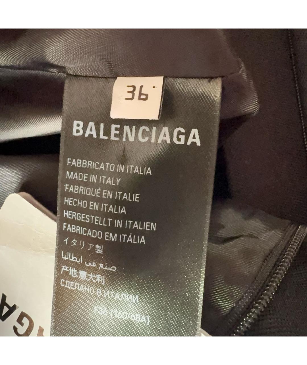 BALENCIAGA Черная шерстяная юбка миди, фото 5