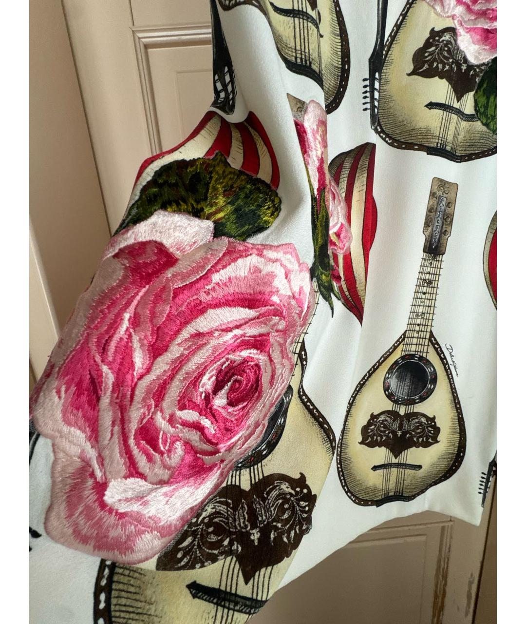 DOLCE&GABBANA Мульти шелковая юбка миди, фото 6