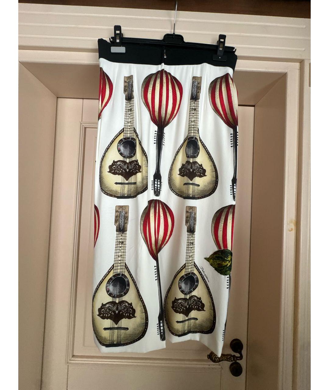 DOLCE&GABBANA Мульти шелковая юбка миди, фото 2