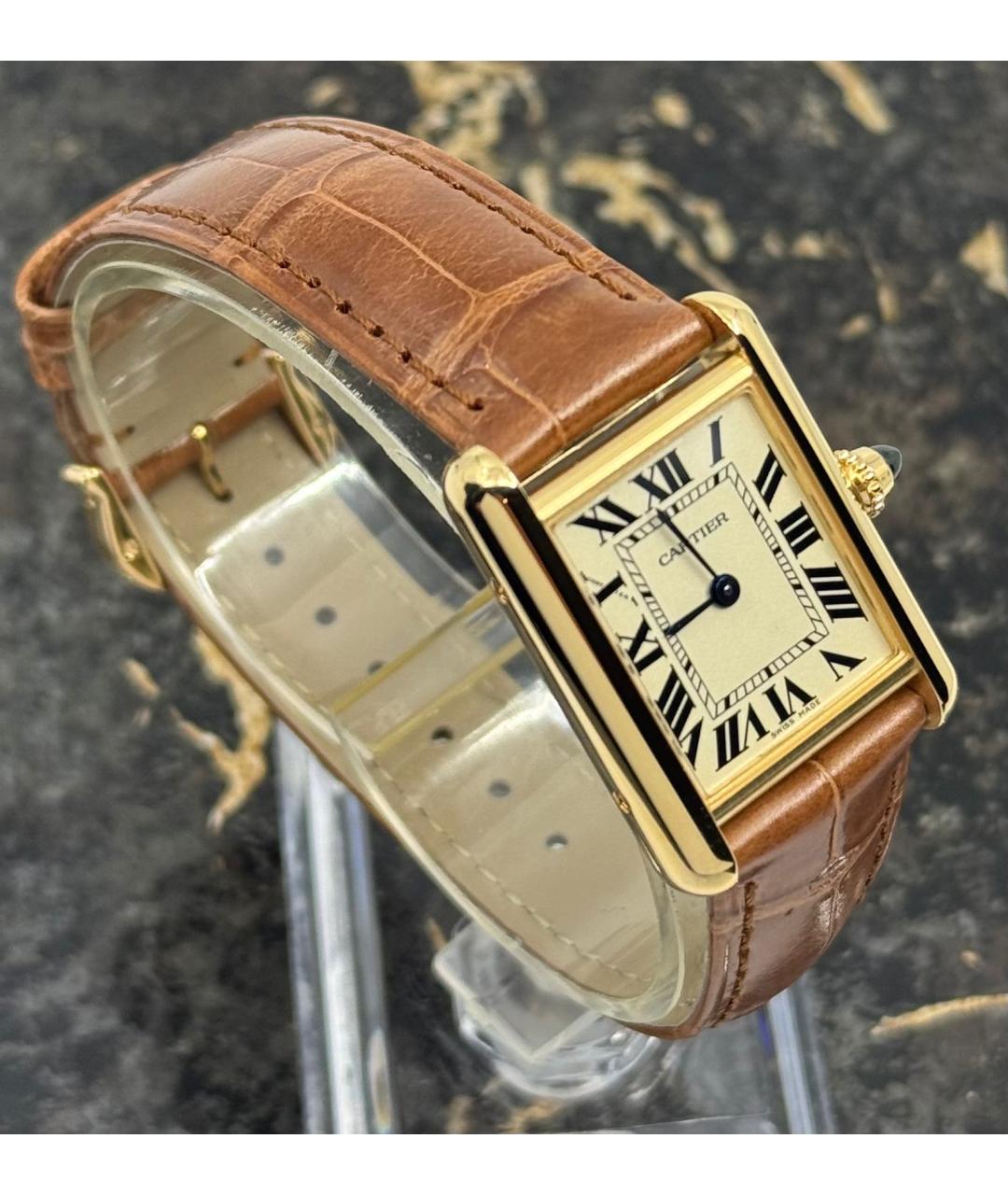 CARTIER Золотые часы из желтого золота, фото 4