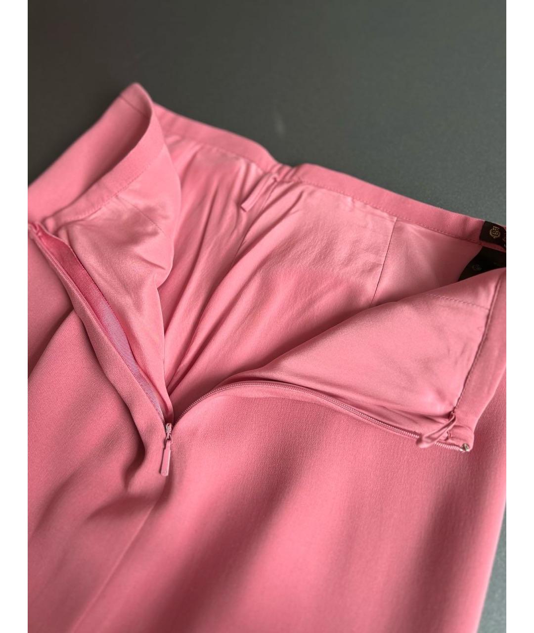 LORO PIANA Коралловая шелковая юбка макси, фото 4