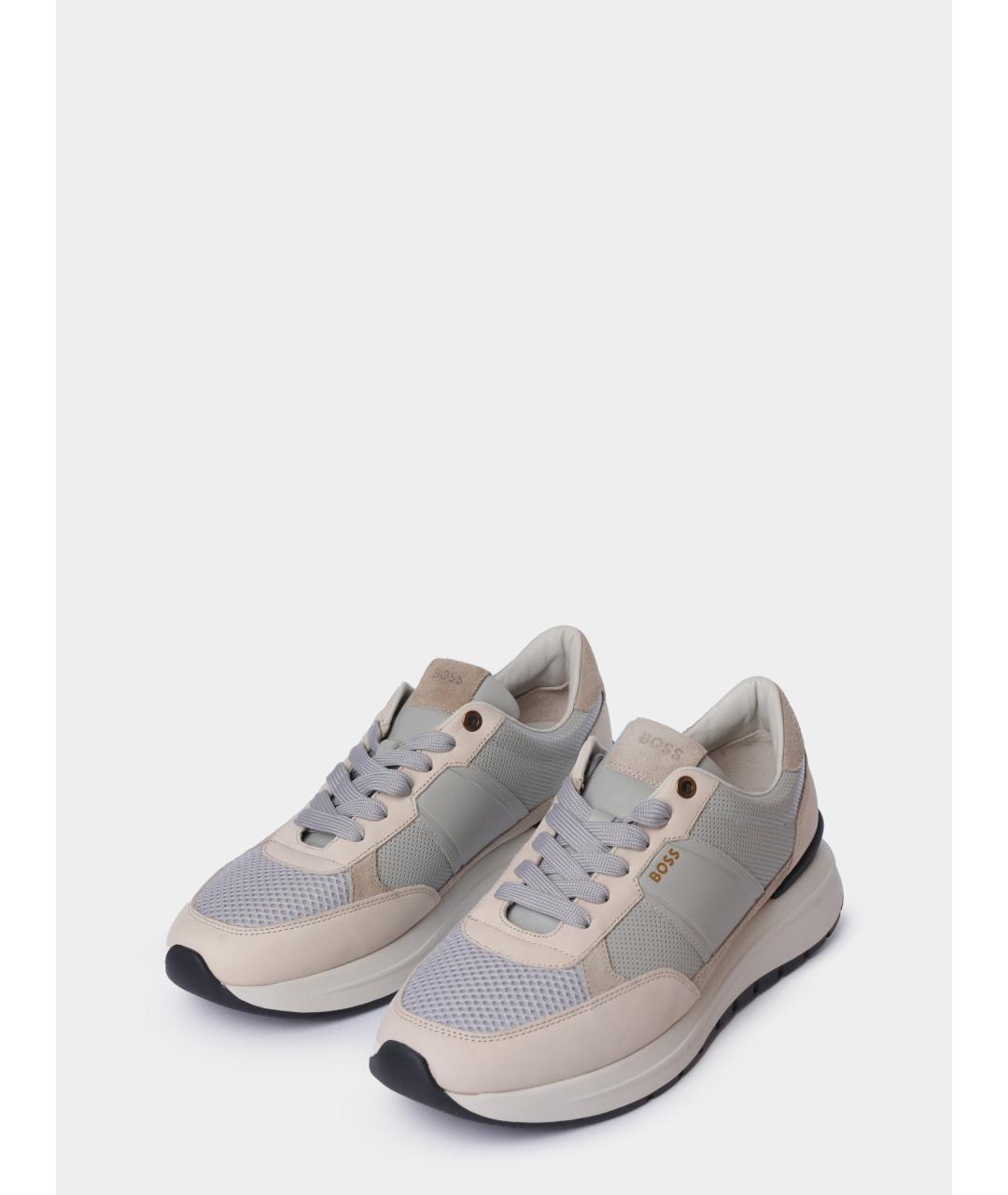 HUGO BOSS Бежевые низкие кроссовки / кеды, фото 2