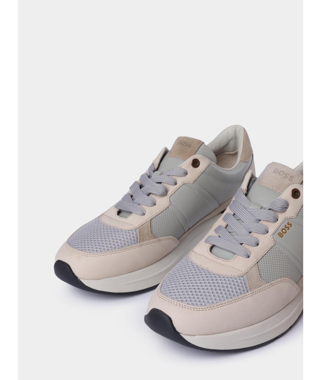 HUGO BOSS Бежевые низкие кроссовки / кеды, фото 3