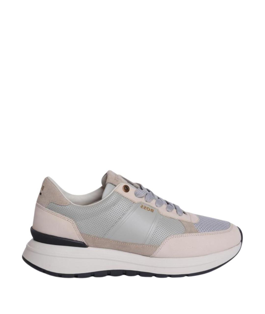 HUGO BOSS Бежевые низкие кроссовки / кеды, фото 1