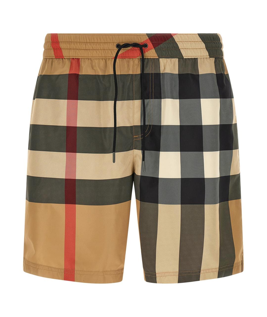 BURBERRY Бежевые полиэстеровые плавки, фото 1