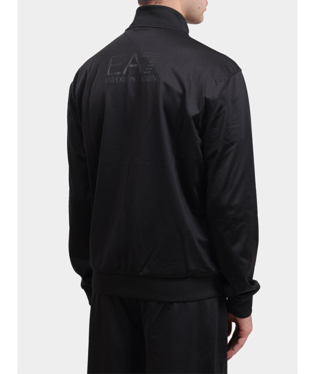 EA7 Черный полиэстеровый спортивный костюм, фото 5
