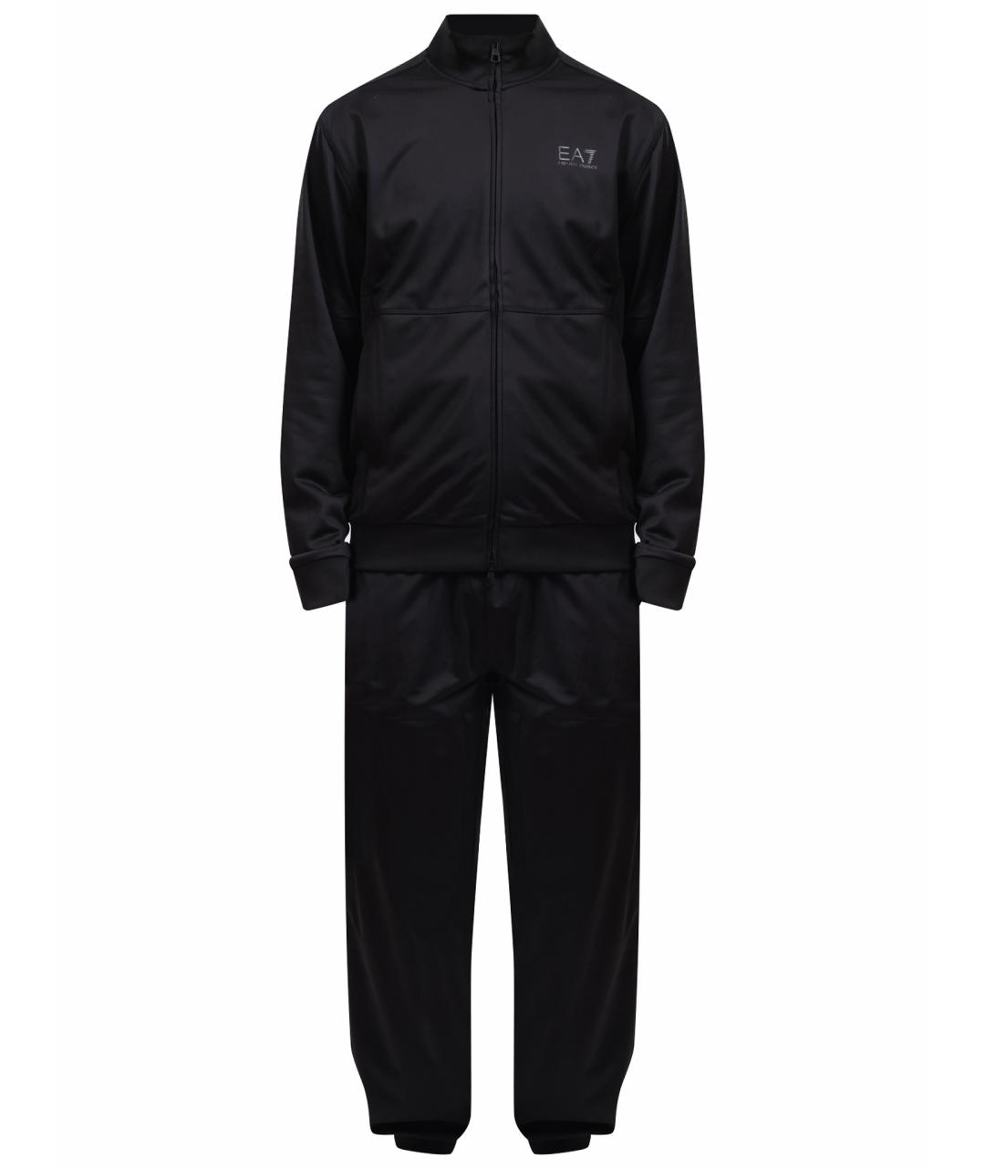EA7 Черный полиэстеровый спортивный костюм, фото 1
