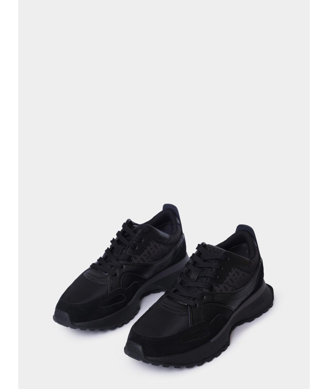 HUGO BOSS Черные низкие кроссовки / кеды, фото 2