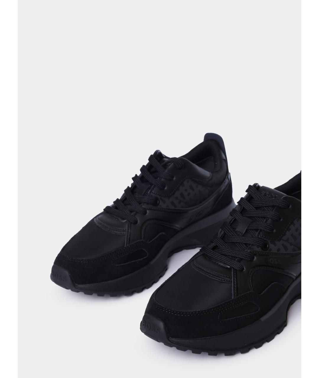 HUGO BOSS Черные низкие кроссовки / кеды, фото 3