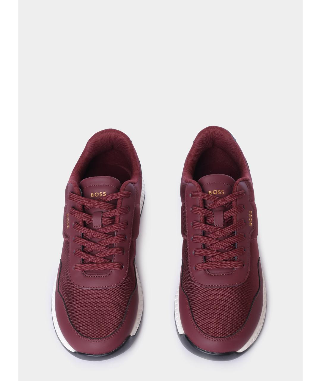 HUGO BOSS Бордовые низкие кроссовки / кеды, фото 4