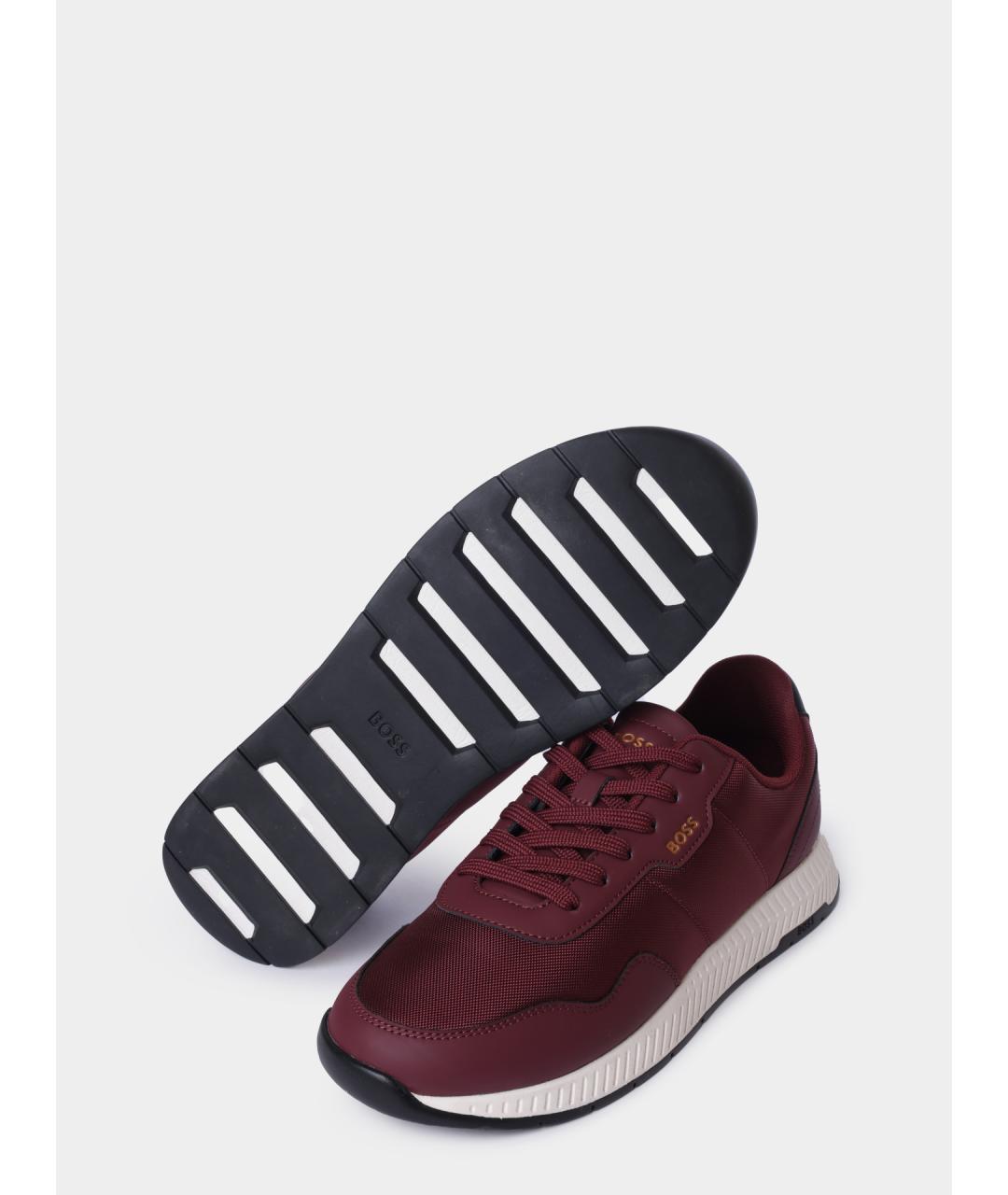 HUGO BOSS Бордовые низкие кроссовки / кеды, фото 5