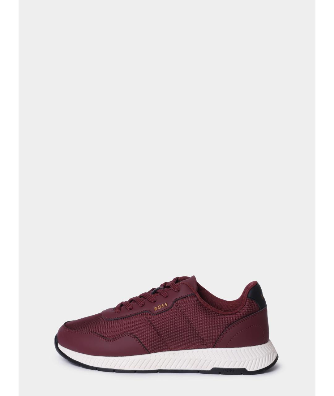 HUGO BOSS Бордовые низкие кроссовки / кеды, фото 7