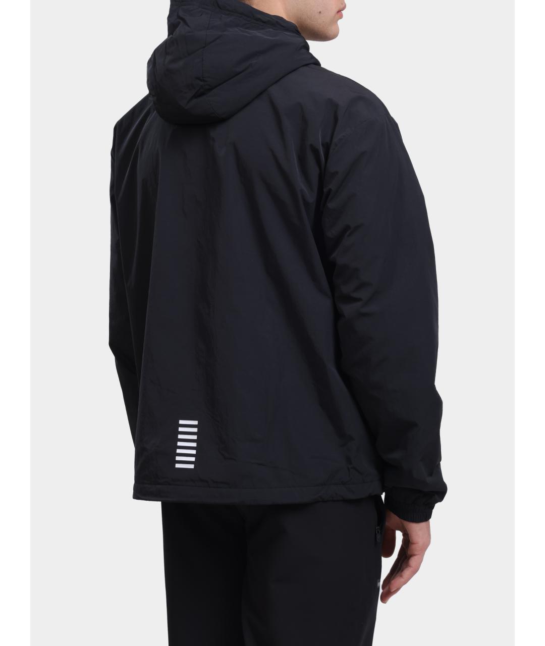 EA7 Черная полиамидовая куртка, фото 6