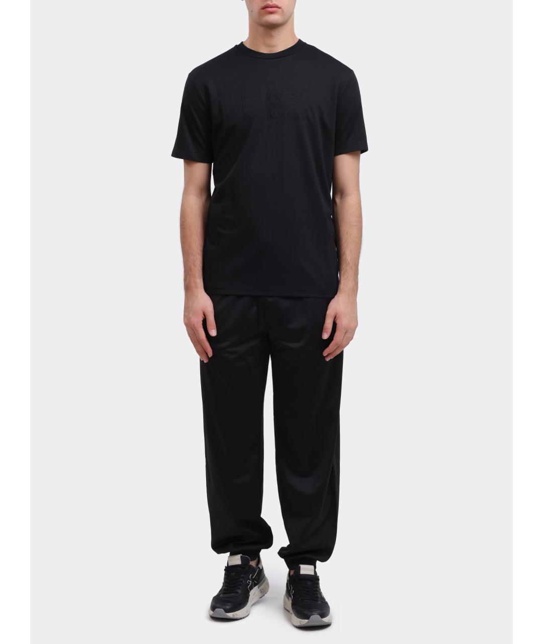 EA7 Черная футболка, фото 2
