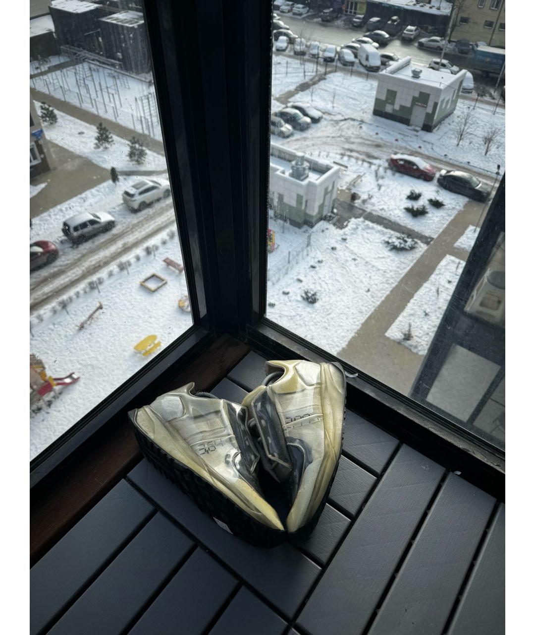 MAISON MARGIELA Бежевые кожаные низкие кроссовки / кеды, фото 6