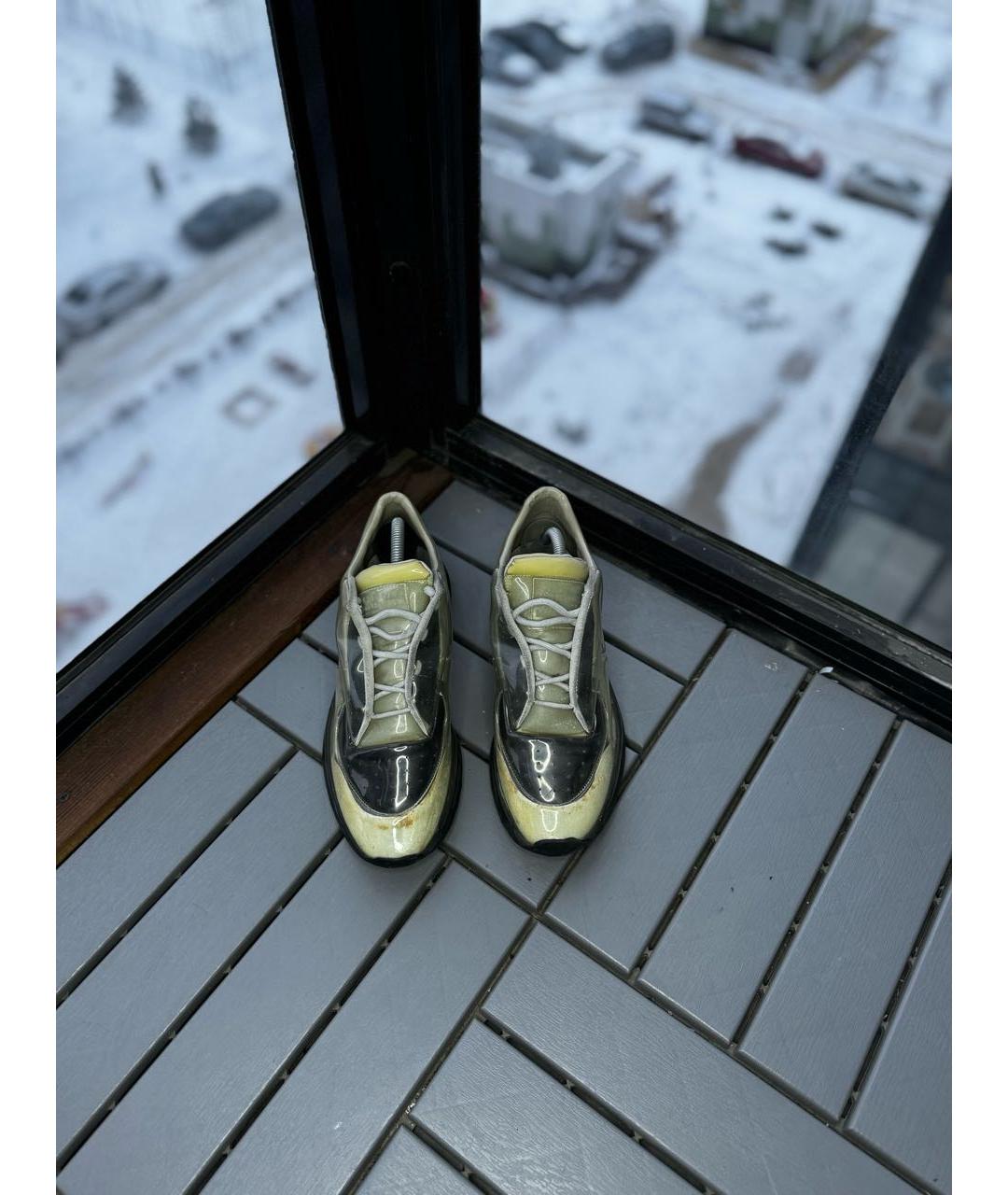 MAISON MARGIELA Бежевые кожаные низкие кроссовки / кеды, фото 8