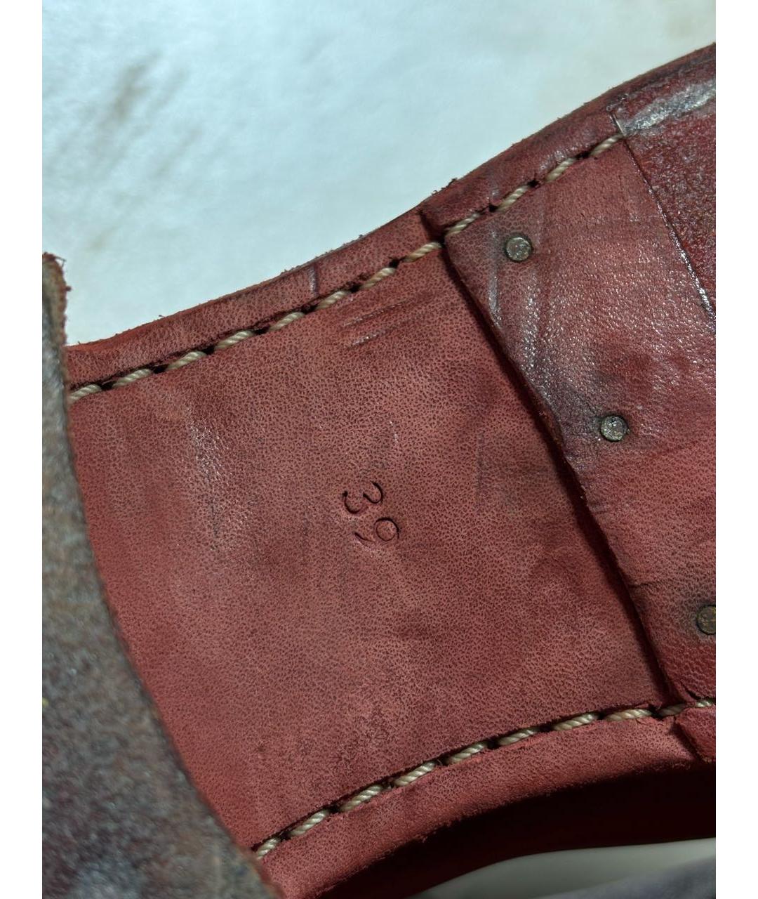 GUIDI Бордовые кожаные ботинки, фото 8