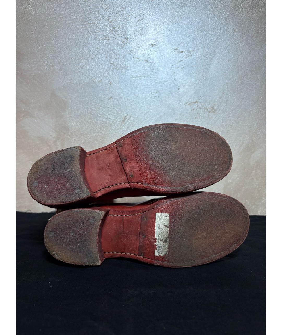 GUIDI Бордовые кожаные ботинки, фото 7