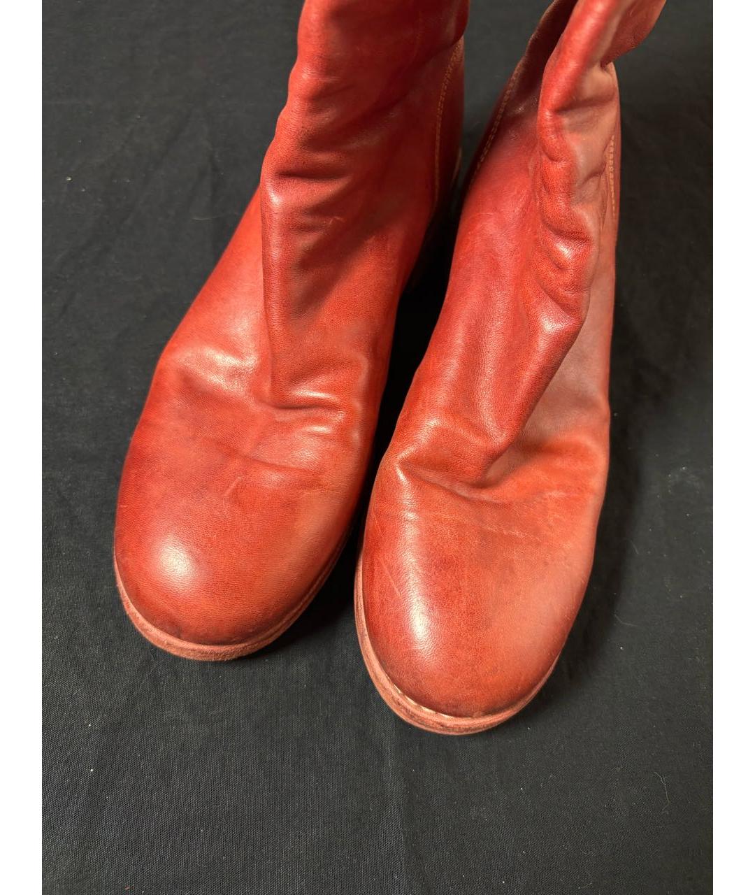 GUIDI Бордовые кожаные ботинки, фото 3