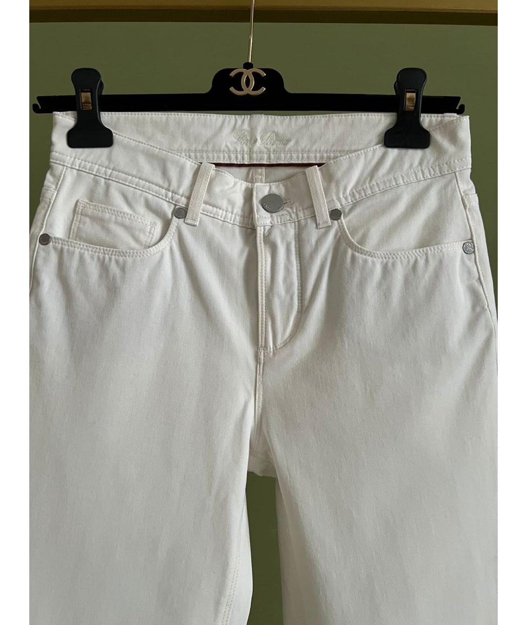 LORO PIANA Белые прямые джинсы, фото 4