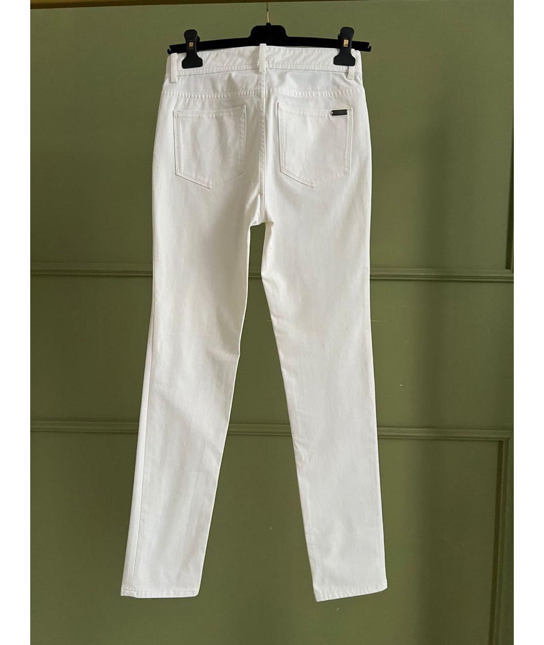 LORO PIANA Белые прямые джинсы, фото 2