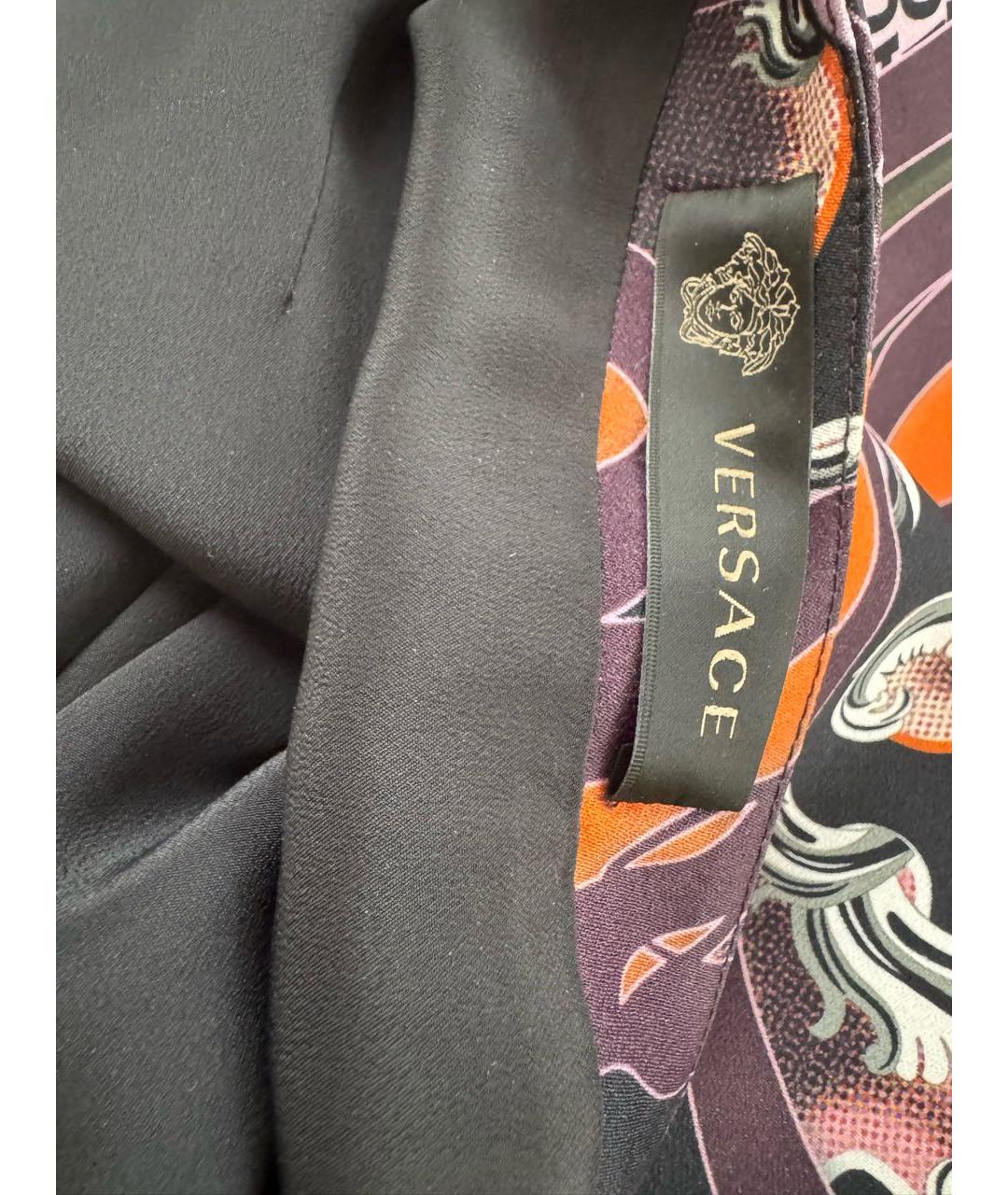 VERSACE Бордовая вискозная юбка мини, фото 6