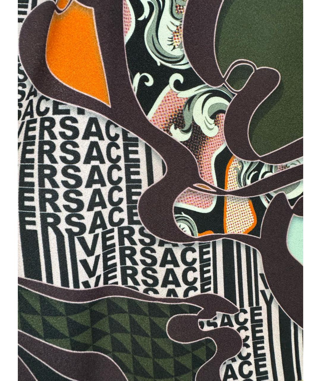 VERSACE Бордовая вискозная юбка мини, фото 4