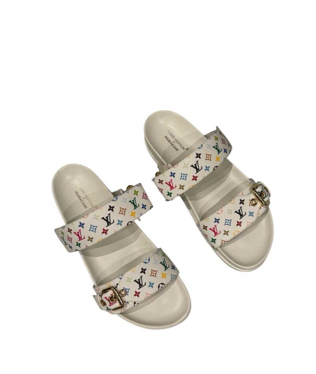 LOUIS VUITTON Мульти кожаные шлепанцы, фото 2