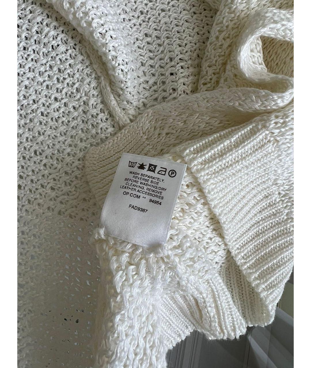 LORO PIANA Белый льняной кардиган, фото 5