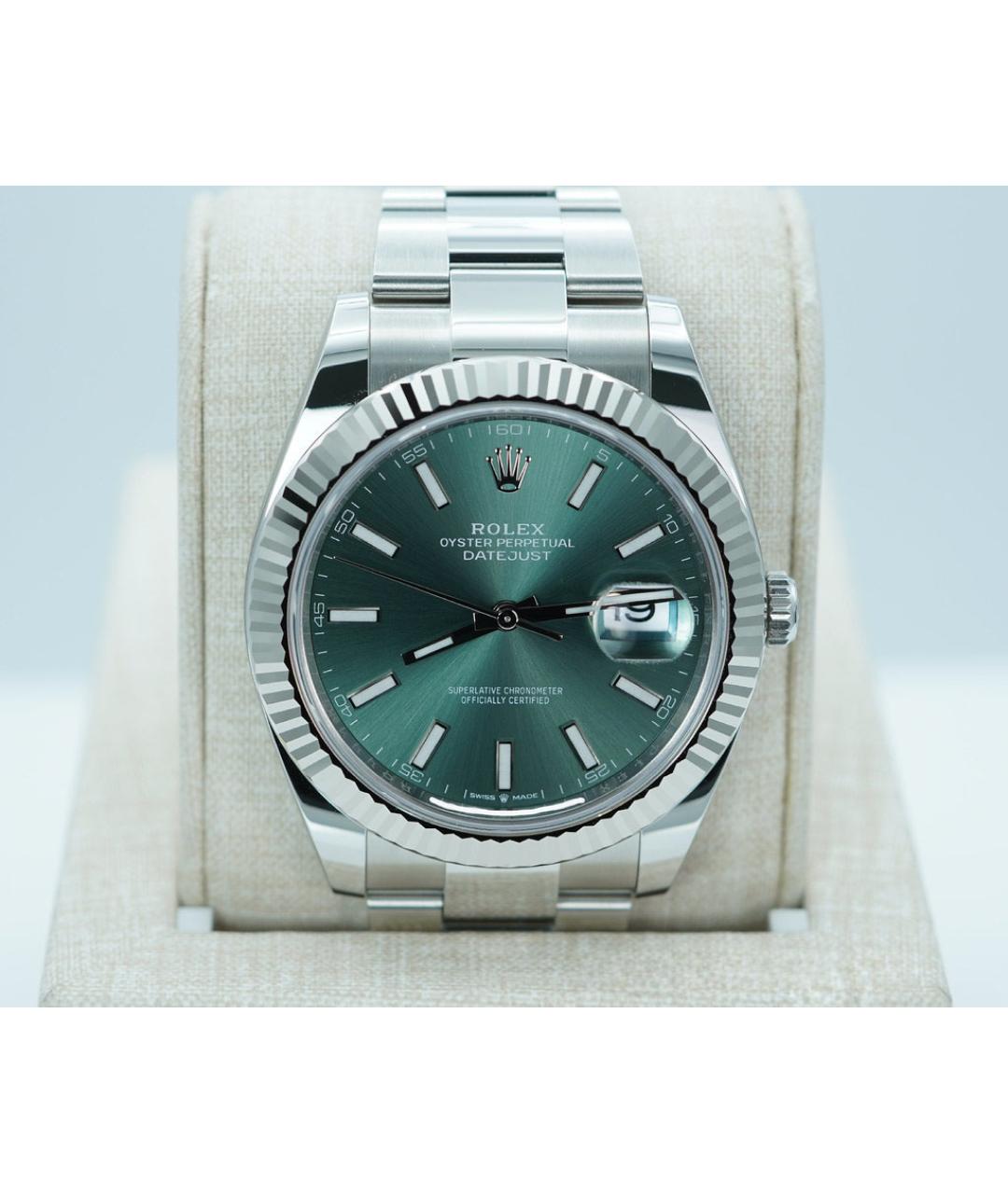 ROLEX Зеленые металлические часы, фото 2