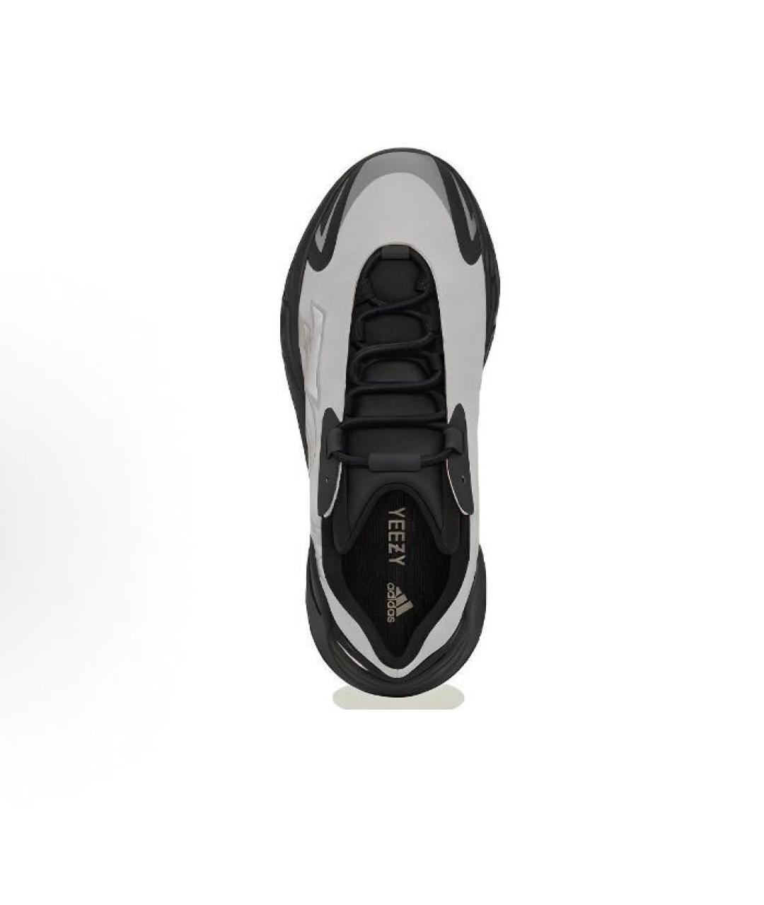 ADIDAS YEEZY Серебряные текстильные низкие кроссовки / кеды, фото 4