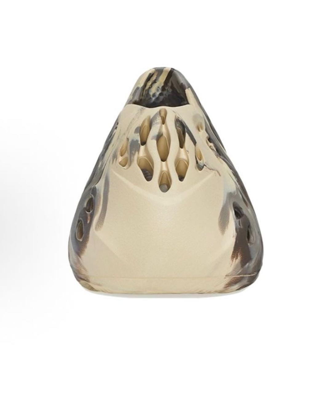 ADIDAS YEEZY Бежевые резиновые низкие кроссовки / кеды, фото 3