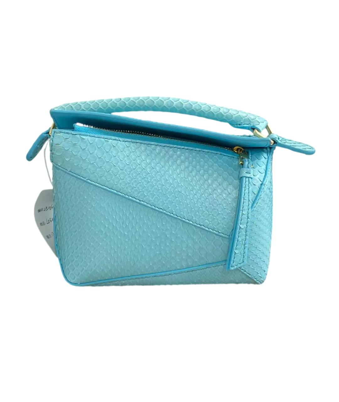 LOEWE Голубая кожаная сумка через плечо, фото 8