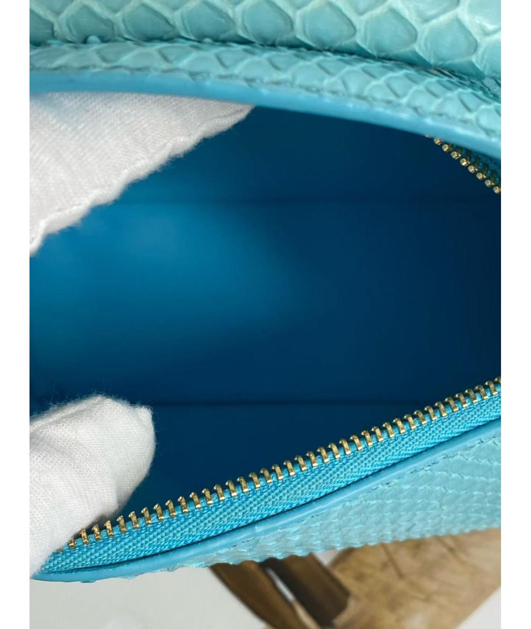 LOEWE Голубая кожаная сумка через плечо, фото 7