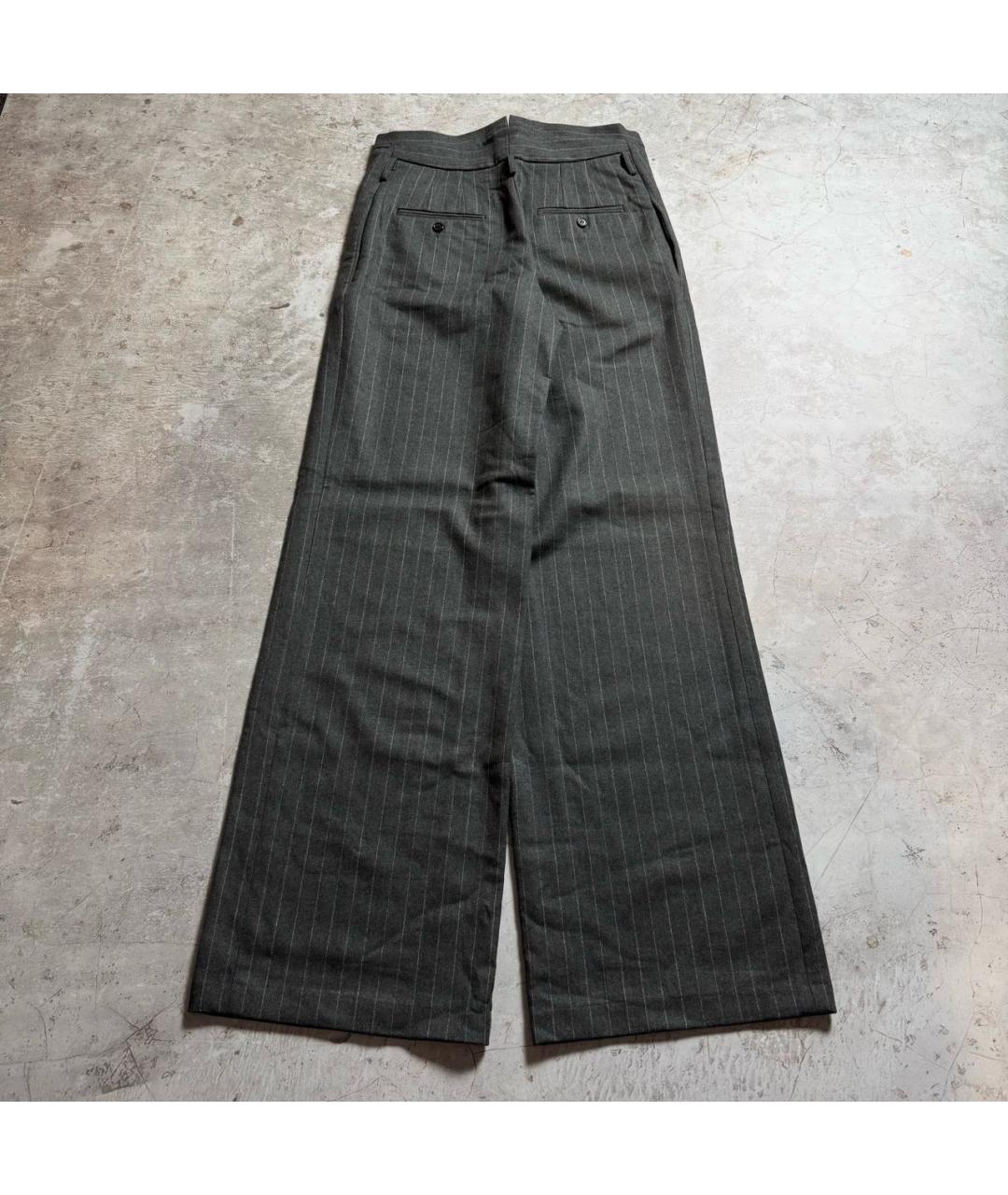 MALO Серые шерстяные брюки широкие, фото 4