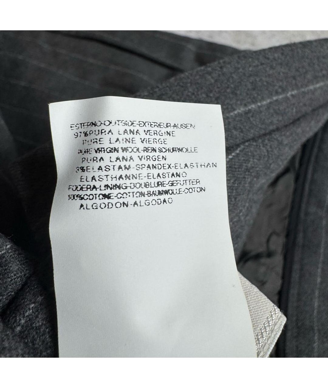 MALO Серые шерстяные брюки широкие, фото 7